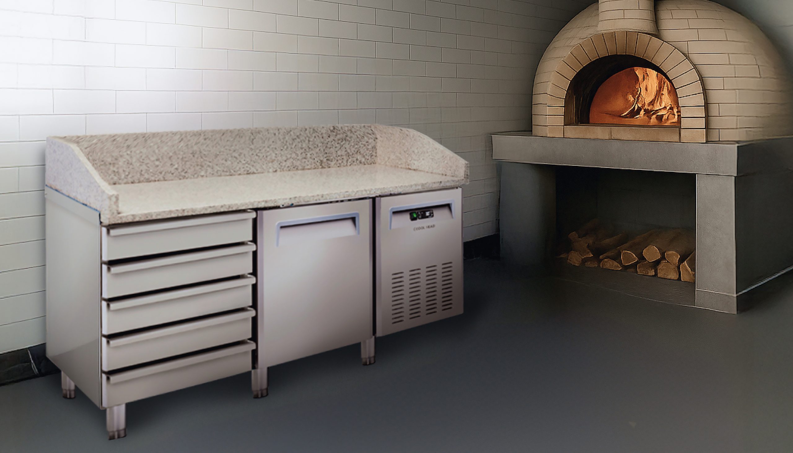 QZ 16 - Pizza refrigerated counter for trays 