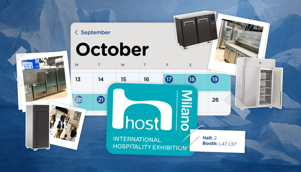 Calendar of october with stickers of Host Milano and Cool Head Europe products