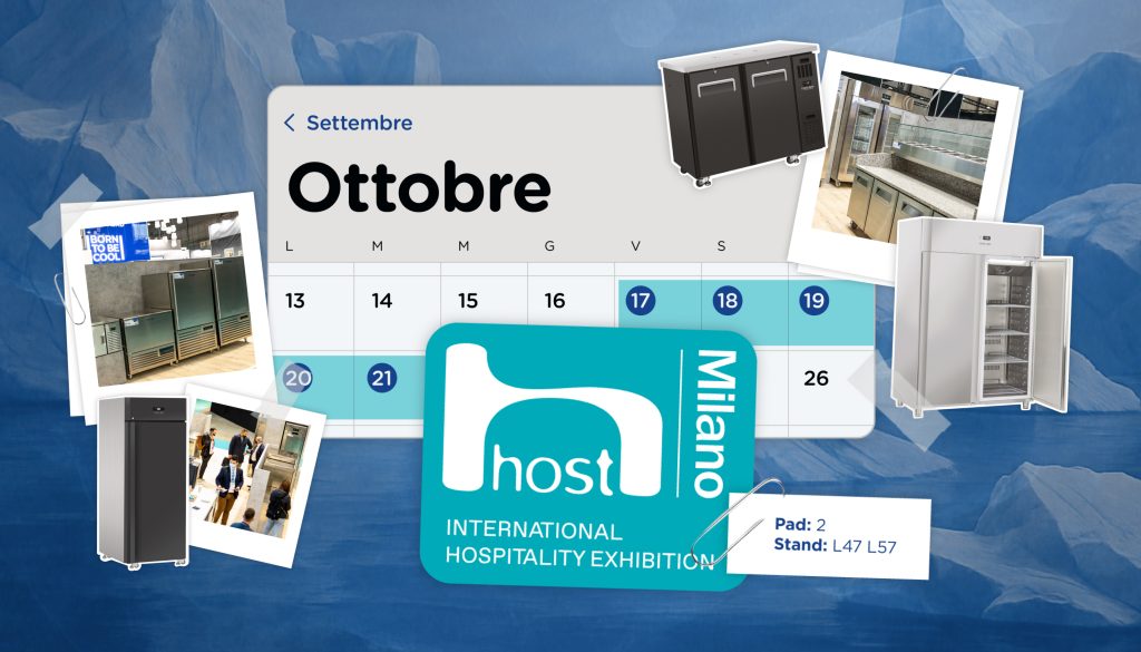Calendar of october with stickers of Host Milano and Cool Head Europe products